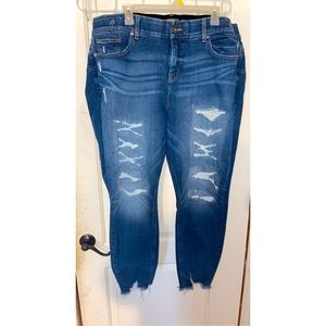 TORRID DISTRESSED SKINNY JEANS
